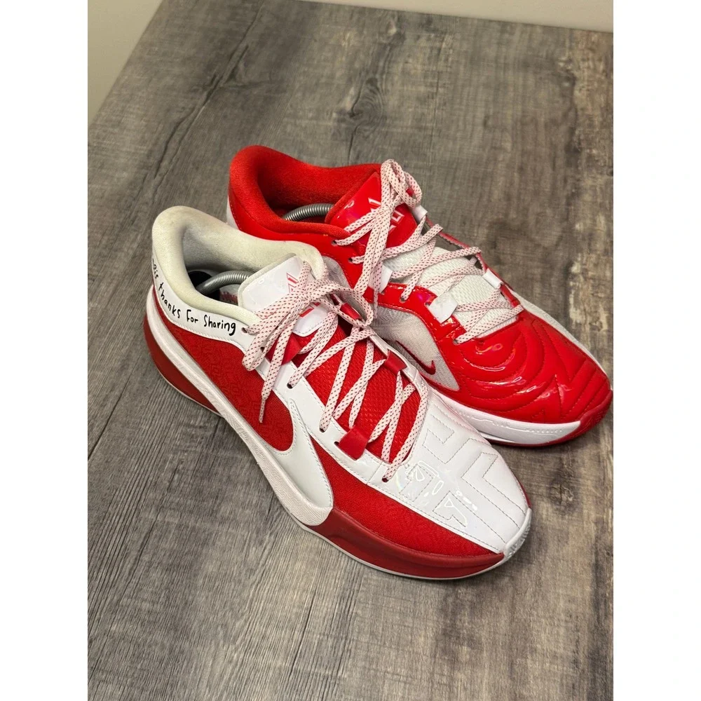 Nike Giannis Immortality 3 Thanks For Sharing Red White FV1933-600 Mens Size 11